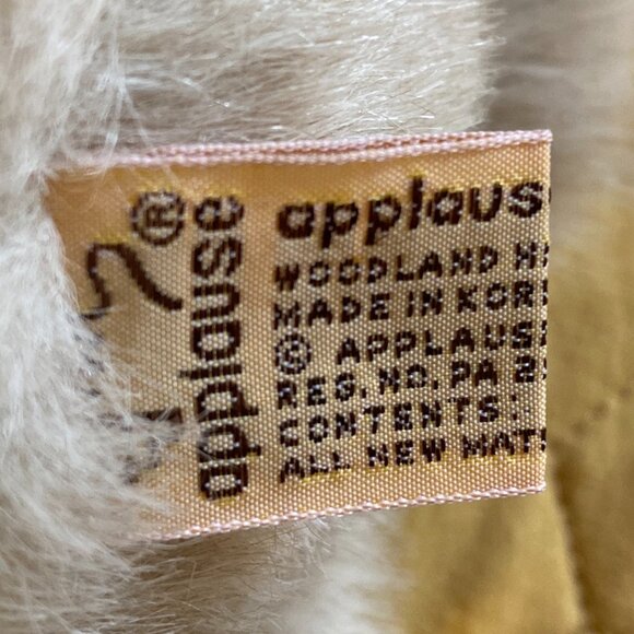 Vintage 1988 Teddy Bear with Winter Scarf from Applause - Picture 9 of 9